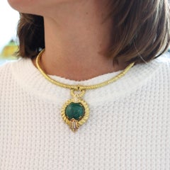 CHAUMET 1970 Paris Collar Necklace In 18Kt With 26.40 Cts Diamonds & Malachite
