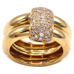 Chaumet 1980s Diamond 18 Karat Gold Ring