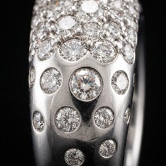 Anello a cupola con diamante da 2 carati di Chaumet in oro bianco 18k