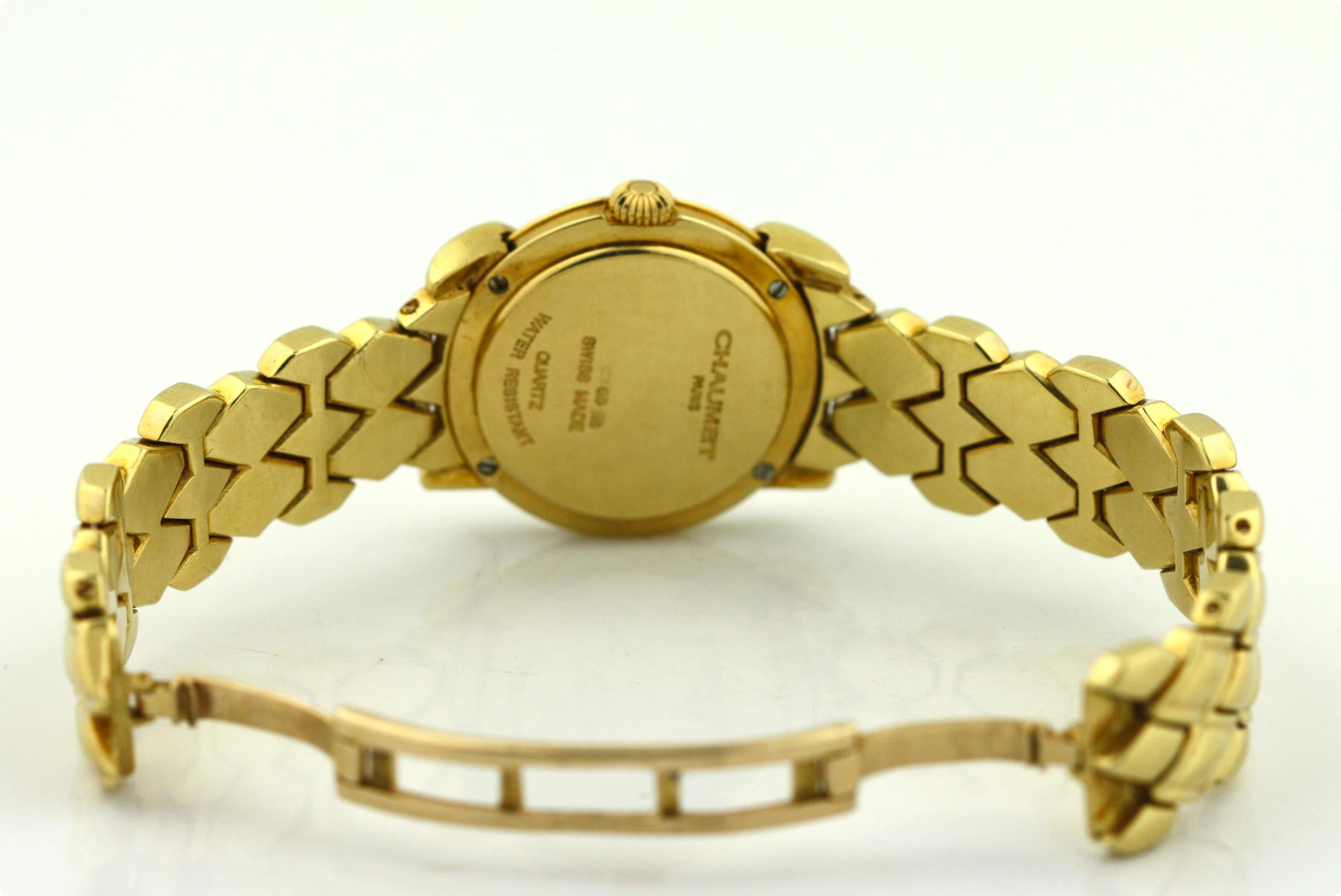 Chaumet, montre-bracelet pour femme en or jaune 18 carats en vente 3