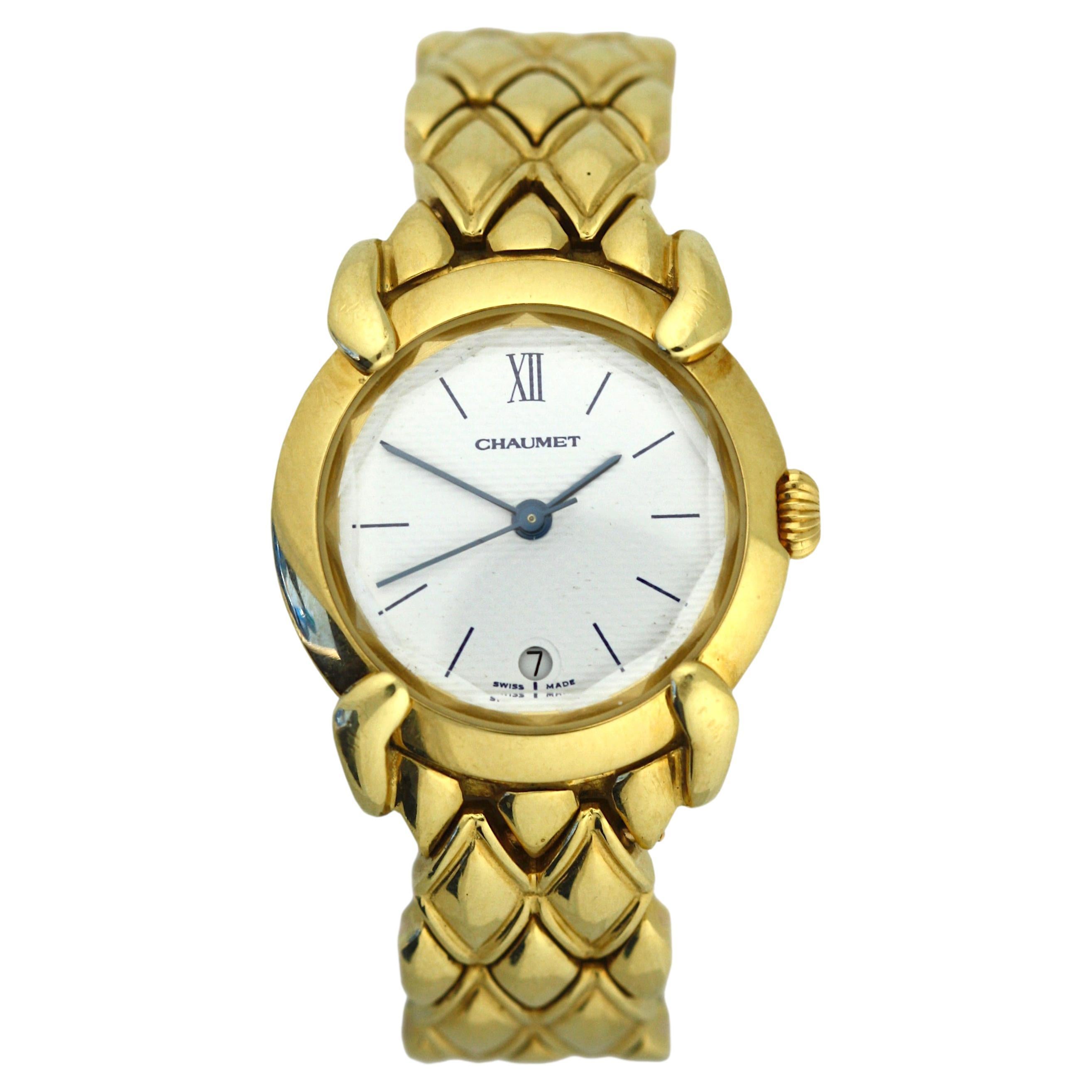 Chaumet, montre-bracelet pour femme en or jaune 18 carats en vente