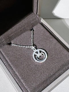 Chaumet Accroche-Cœurs 18k White Gold Pavé Diamonds Necklace