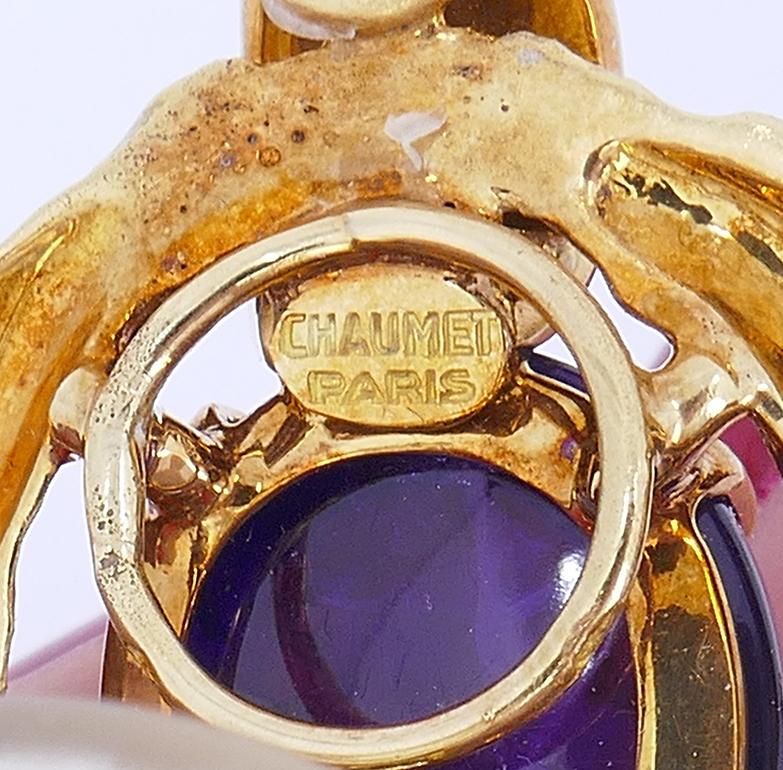 Chaumet Amethyst Diamant 18k Gold Vintage Set Estate Jewelry im Angebot 5