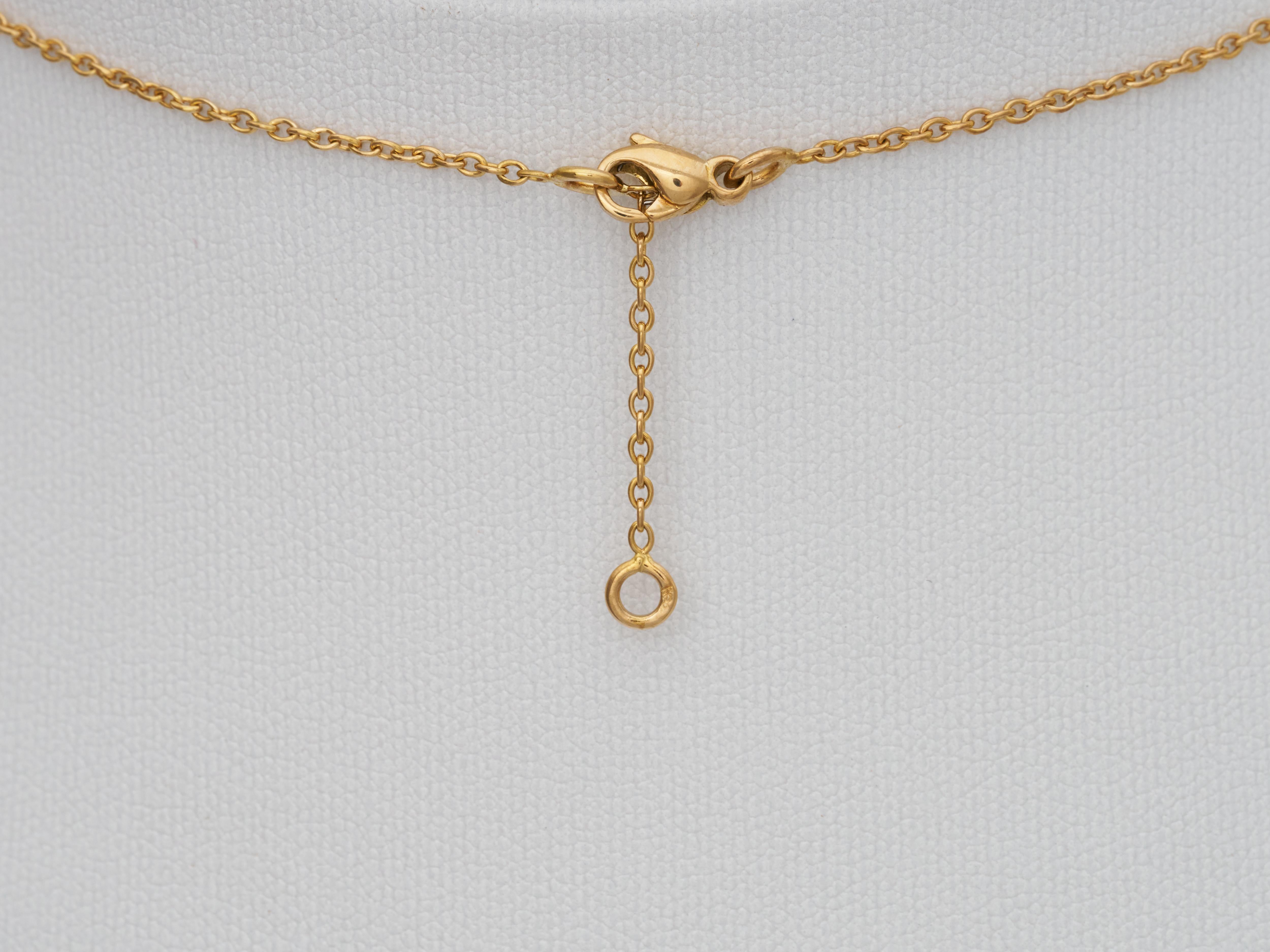 Chaumet Annaud Collier pendentif rond sur chaîne vintage en or jaune 18 carats en vente 5