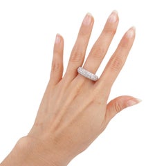 CHAUMET Anneau Paris 18kt White Gold Dome Ring with Diamonds