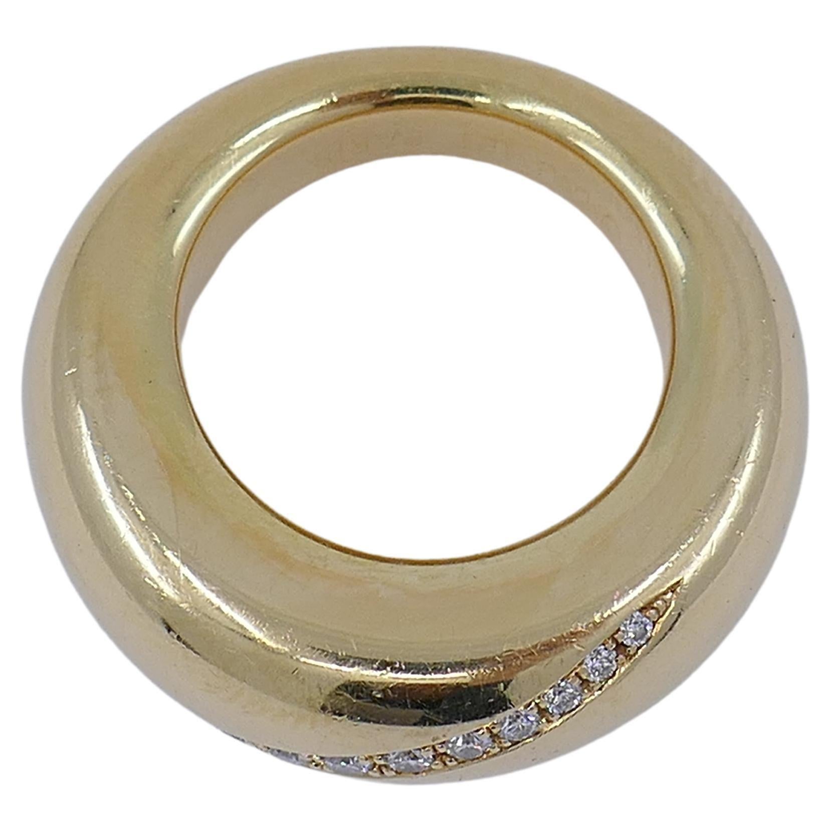 Women's Chaumet Anneau Ring Diamond Gold Band For Sale