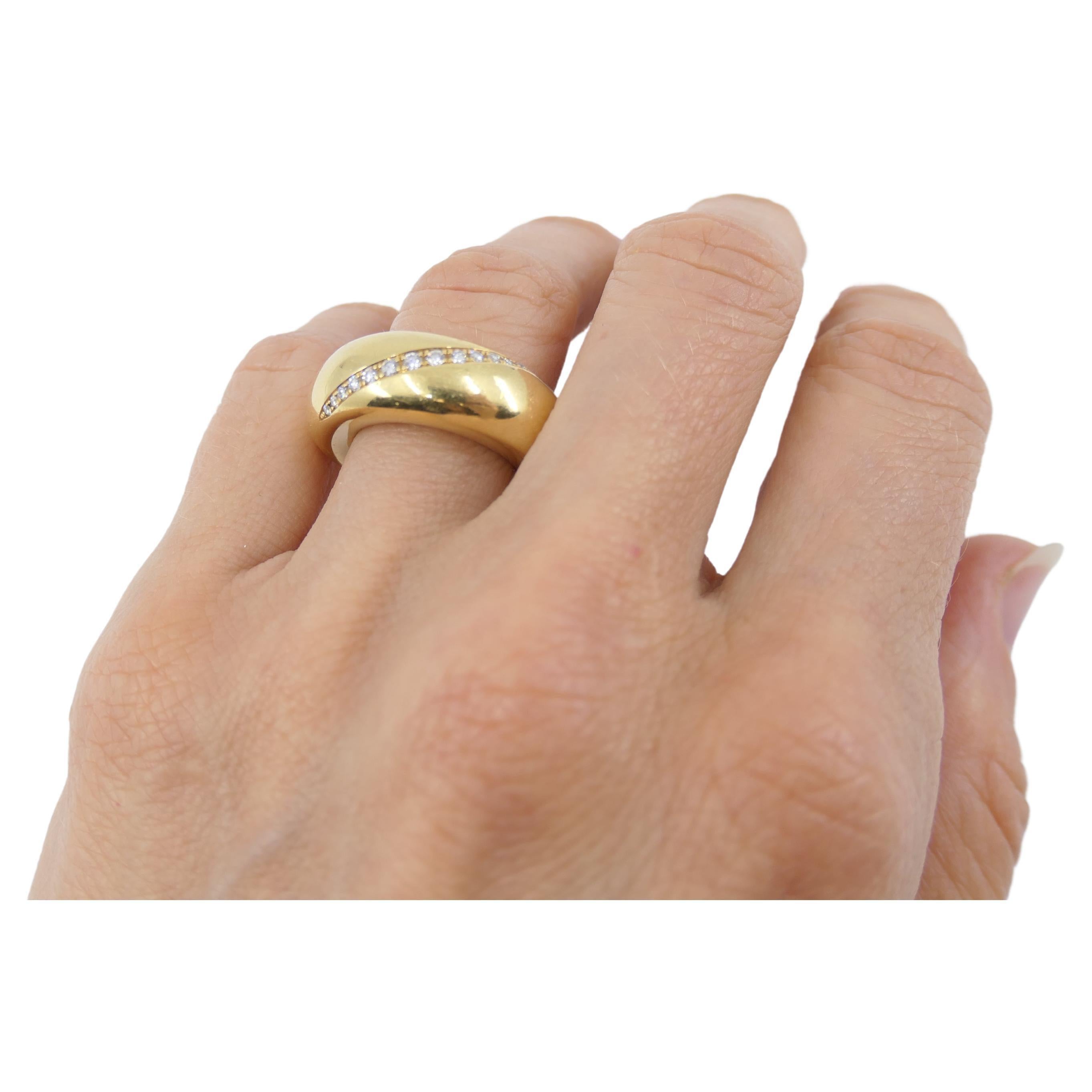 Chaumet Anneau Ring Diamond Gold Band For Sale 3