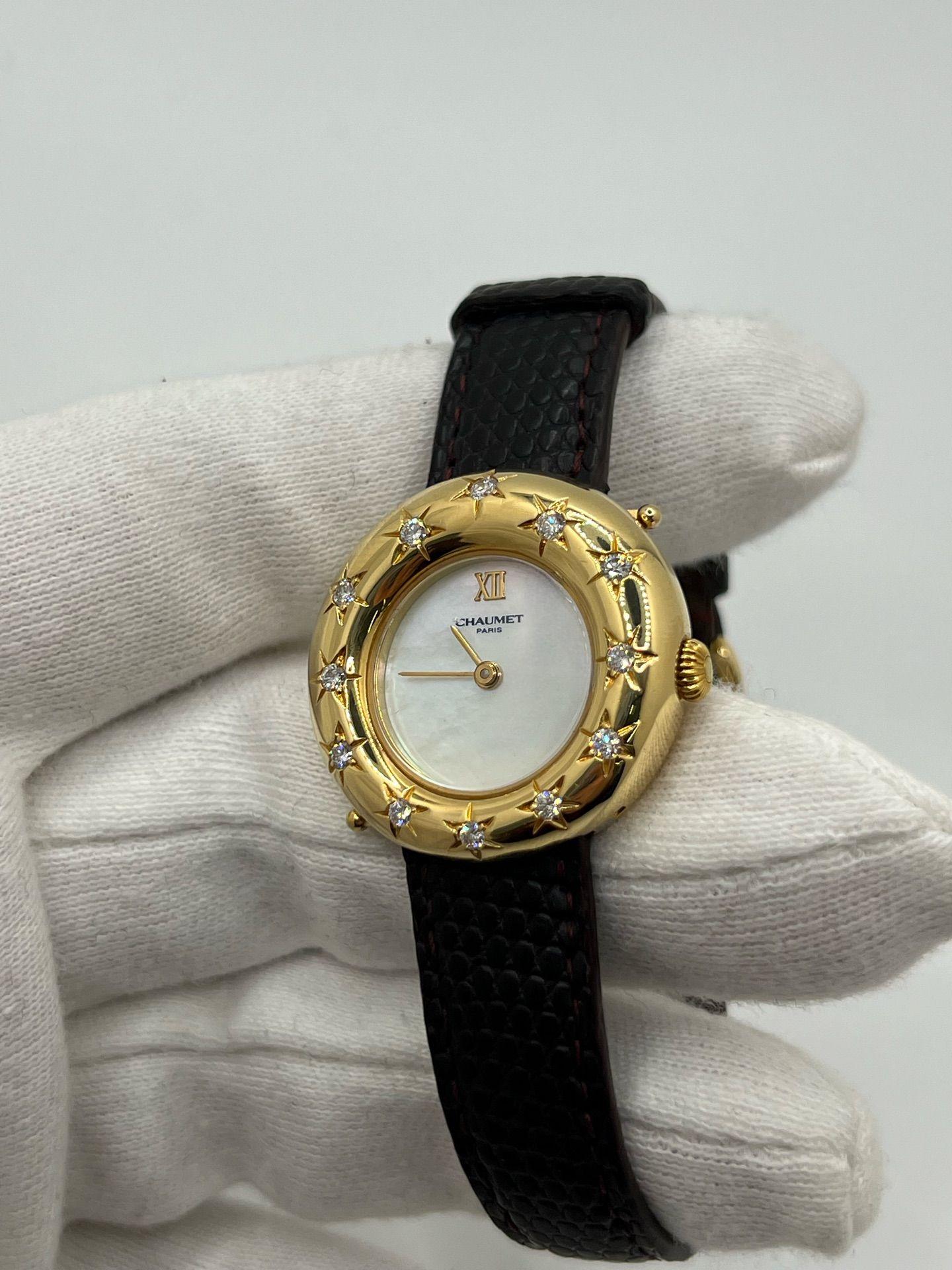 Chaumet Anneau or jaune et diamants Modèle Unique Excellent état - En vente à PARIS, FR