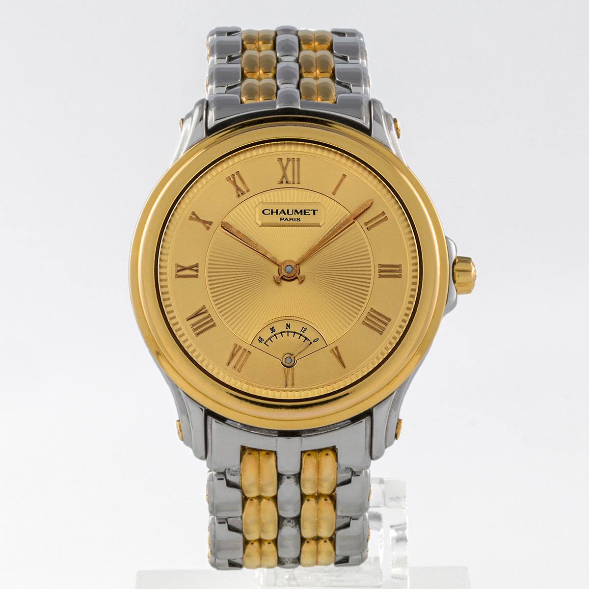Chaumet Aquila steel and gold 35mm In Good Condition For Sale In MADRID, ES