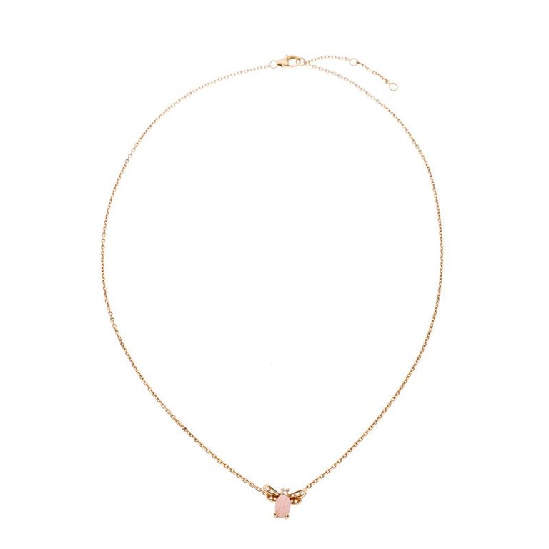 Chaumet Attrape M'aimes Diamond Pink Opal 18k Rose Gold Pendant ...