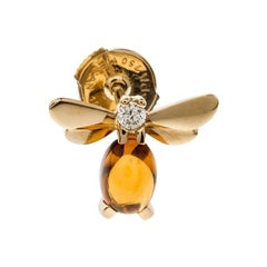 Clou d'oreille Chaumet Attrape-moi Abeille Citrine en or jaune