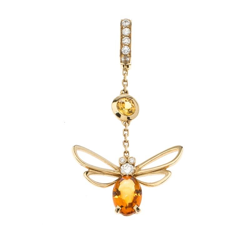 Chaumet Bee Catch Me if You Love Me Citrine Yellow Gold Charm