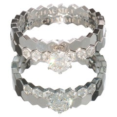 Chaumet Bee My Love Anello di fidanzamento e fede in oro 18 carati 48 49 EU