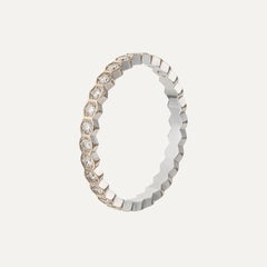 Chaumet Bee My Love Diamond 18 kt White Gold Band Ring Size 55 With Box