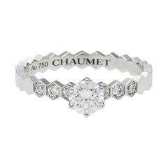 Chaumet Bee My Love Solitaire 0::31ct Diamant Bague en or blanc 18K Taille 49