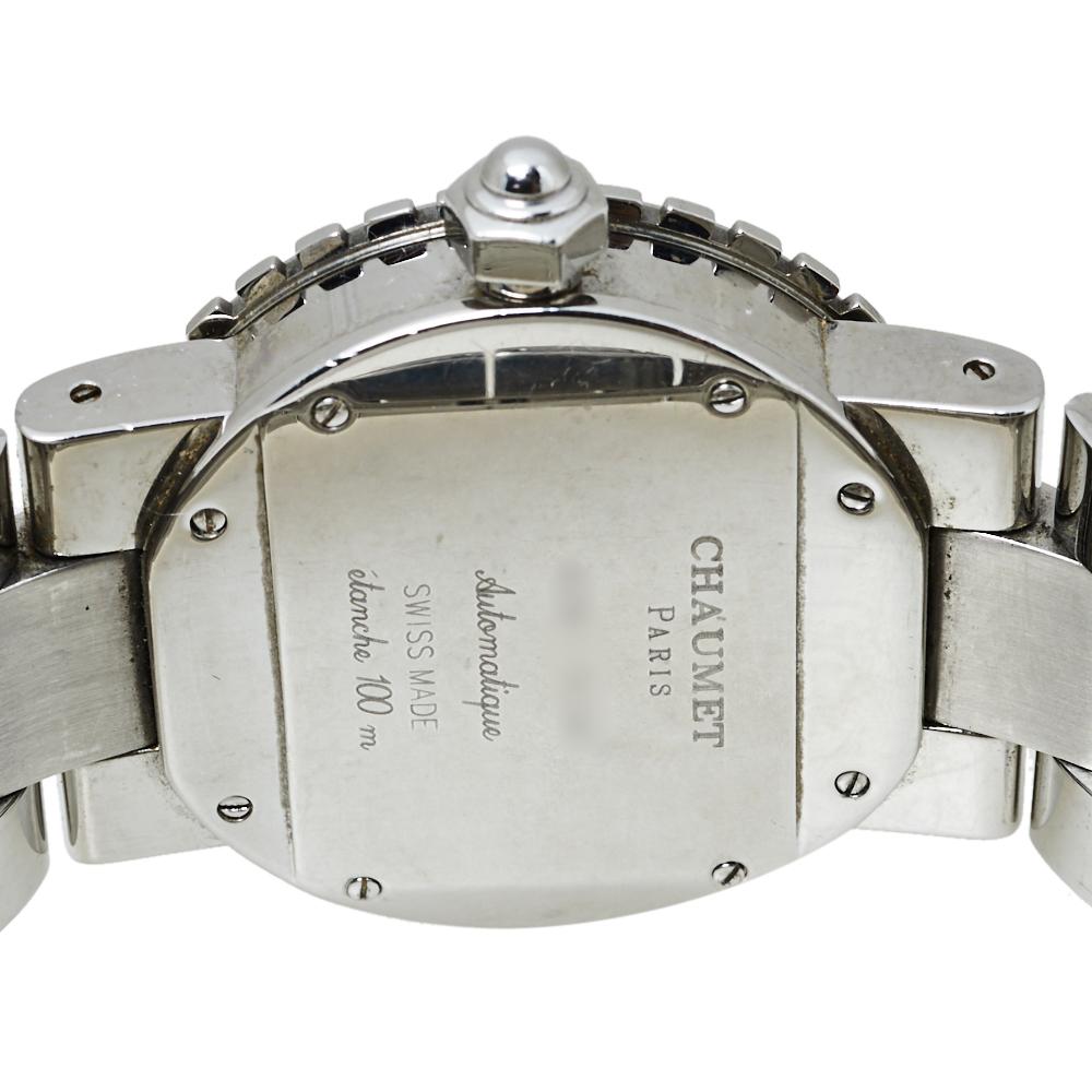 Chaumet Beige Stainless Steel Diamonds Class One 628 Women's Wristwatch 36MM 1