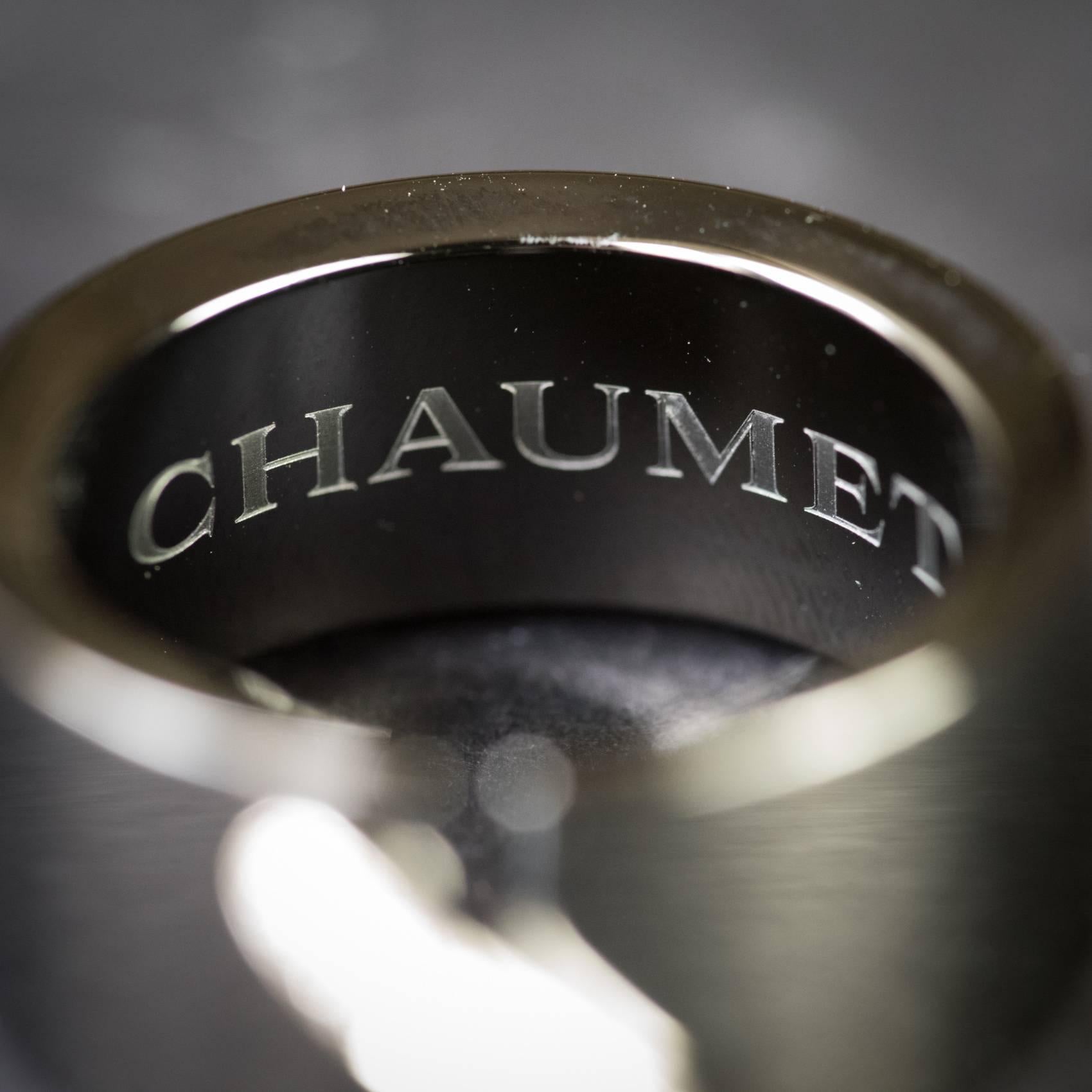 Chaumet Black Ceramic Diamonds Link Ring 4