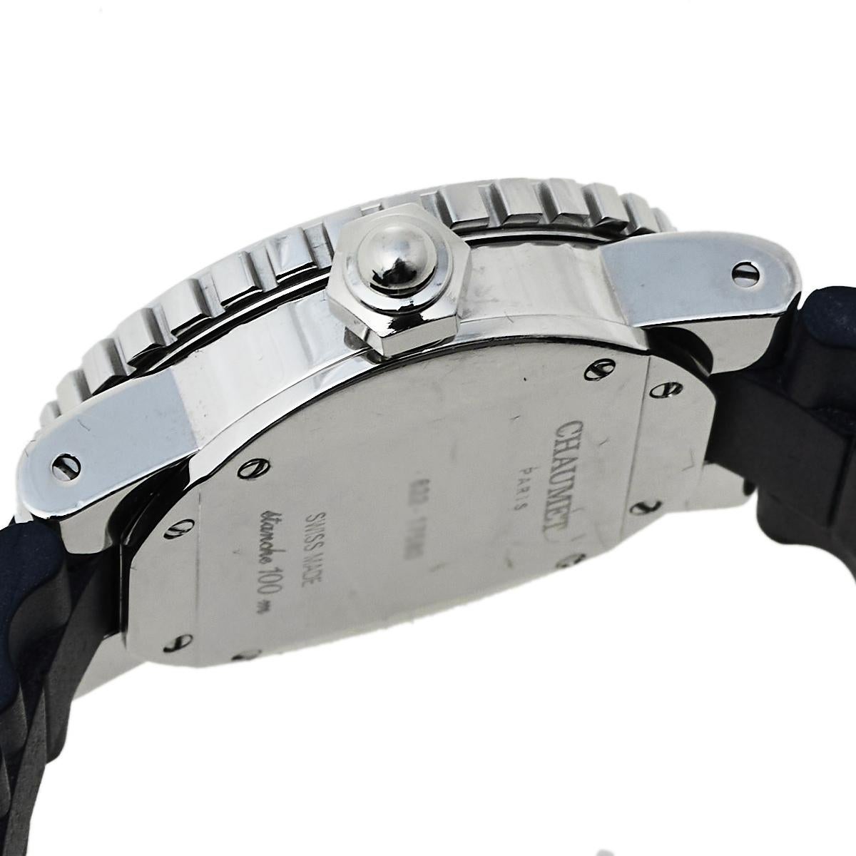 Chaumet Blue Stainless Steel Class One Quartz Women's Wristwatch 33 mm 3