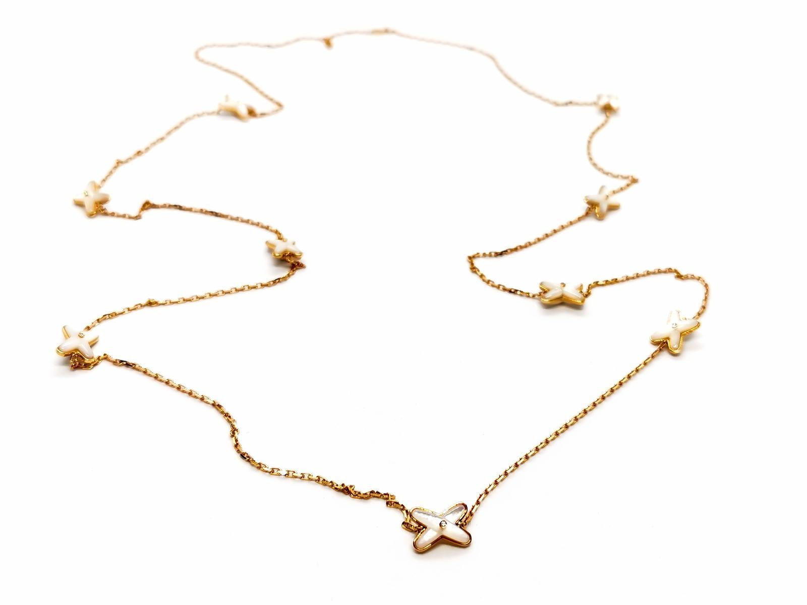 Chaumet Chain Necklace Jeux De Liens Rose Golddiamond For Sale 3