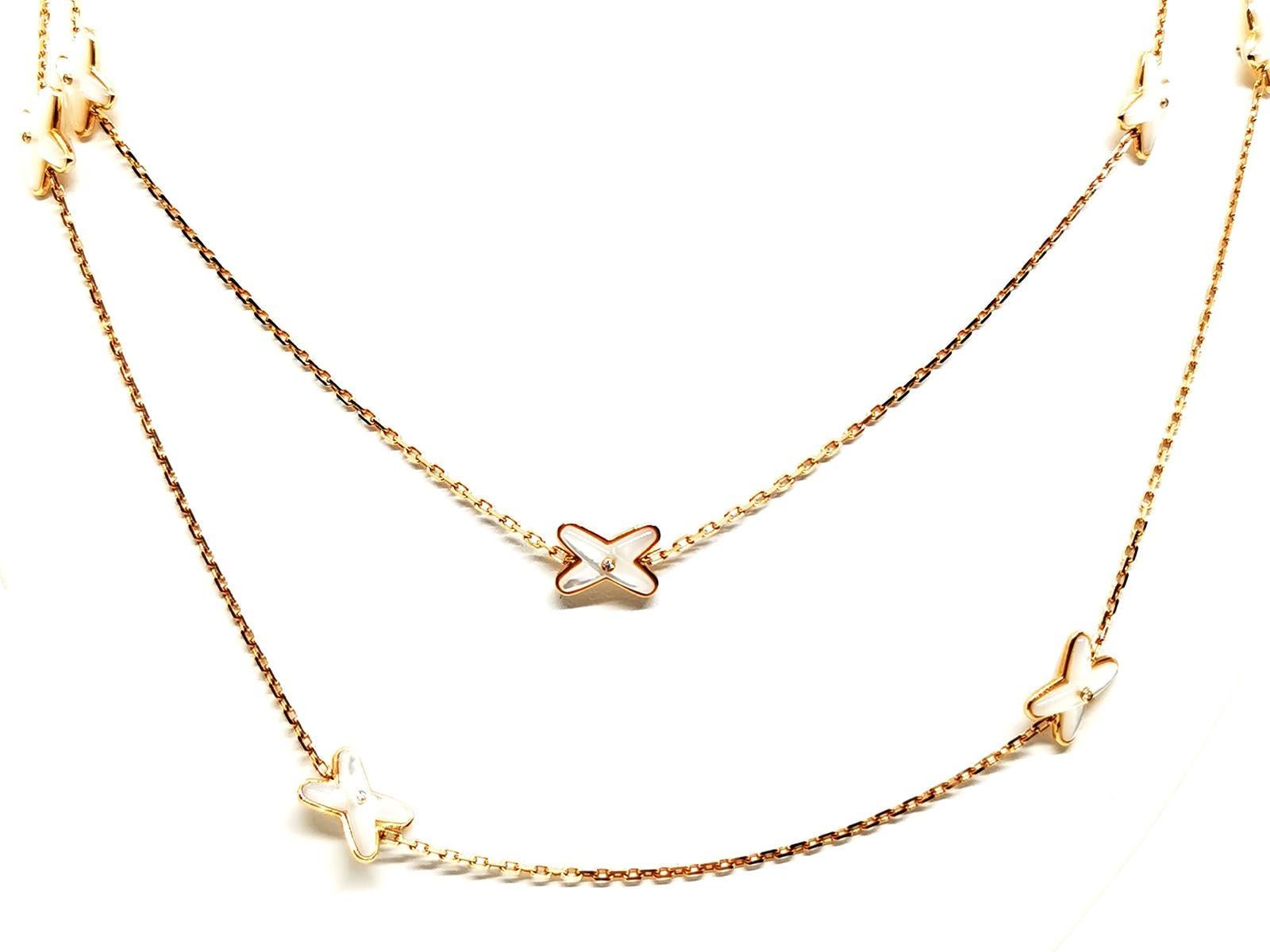 Chaumet Chain Necklace Jeux De Liens Rose Golddiamond For Sale 6