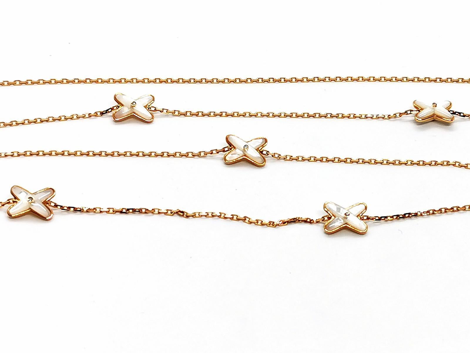 Chaumet Chain Necklace Jeux De Liens Rose Golddiamond For Sale 8