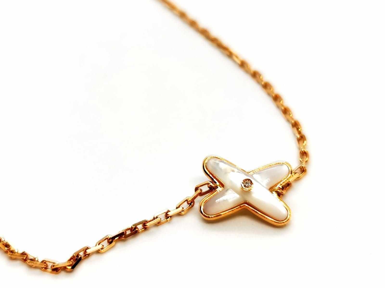 Chaumet Chain Necklace Jeux De Liens Rose Golddiamond For Sale 10