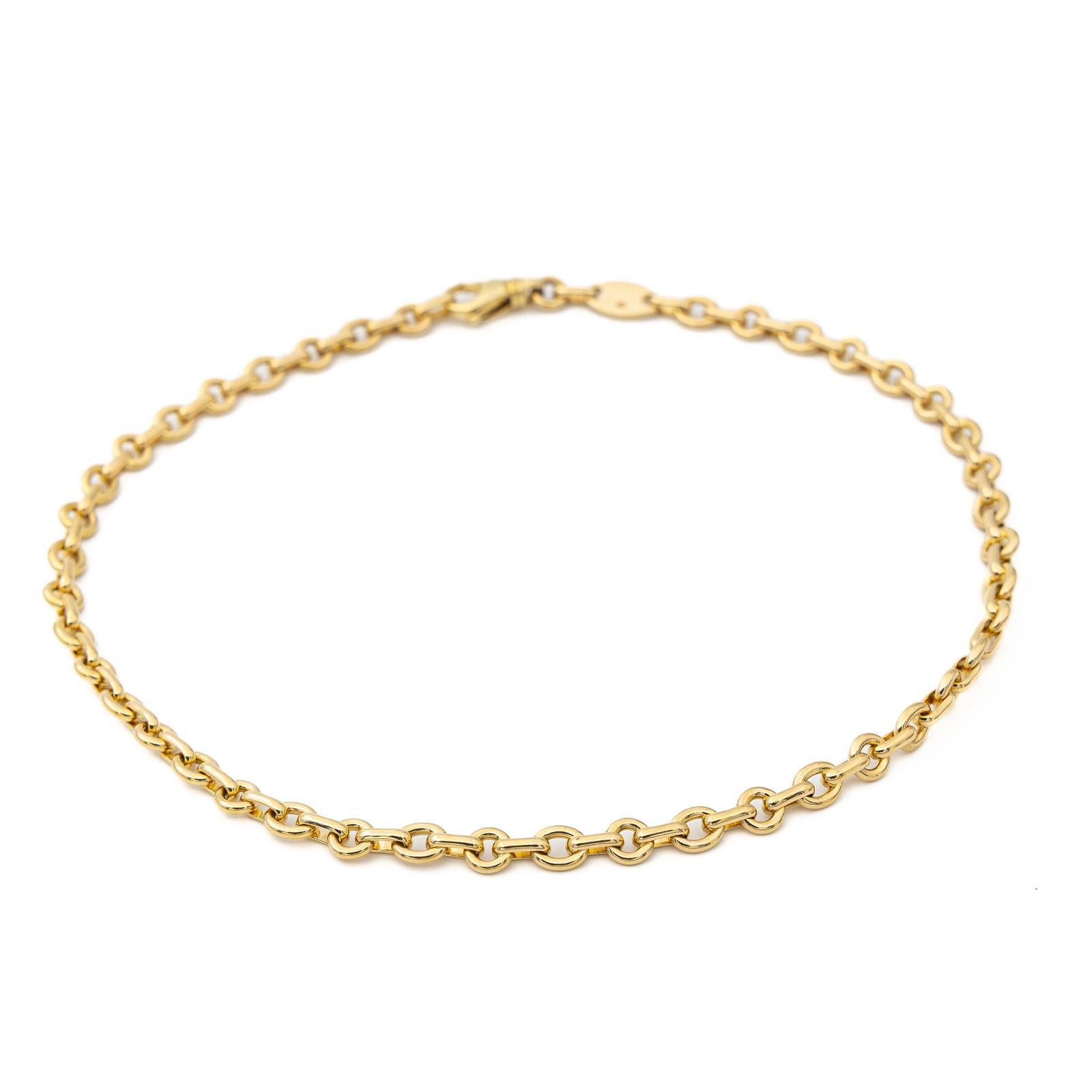 Chaumet Chain Necklace Yellow Gold In Excellent Condition For Sale In PARIS, FR