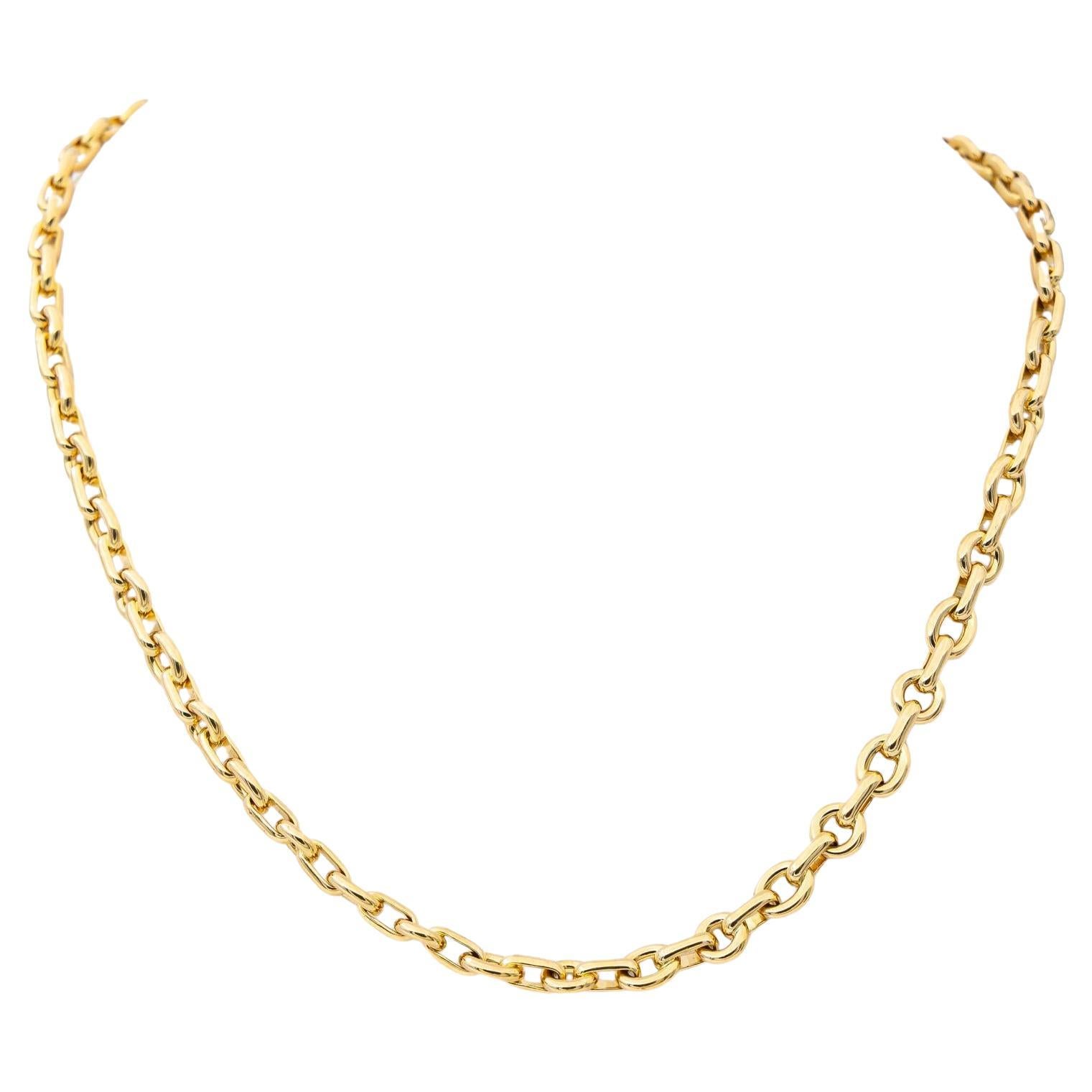 Chaumet Chain Necklace Yellow Gold For Sale