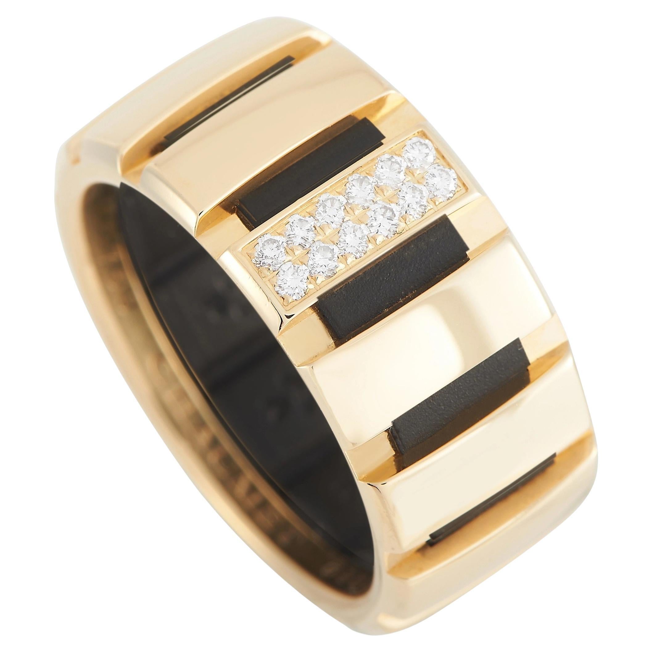 Chaumet Class One 18K Yellow Gold Diamond Band Ring