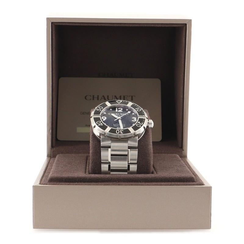 Condition: Great. Minor wear throughout.
Accessories: Box
Measurements: Case Size/Width: 38mm, Watch Height: 12mm, Band Width: 24mm, Wrist circumference: 7.5