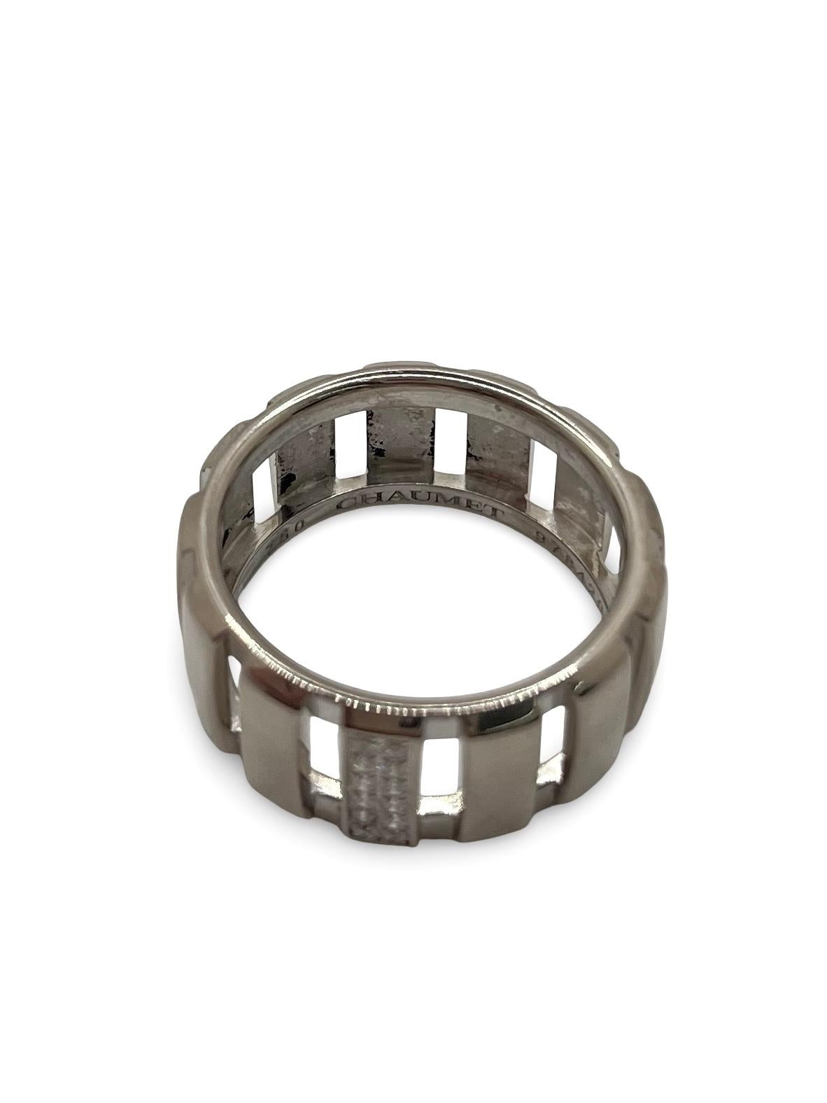 Donna Anello Chaumet Class One in oro bianco e diamanti in vendita