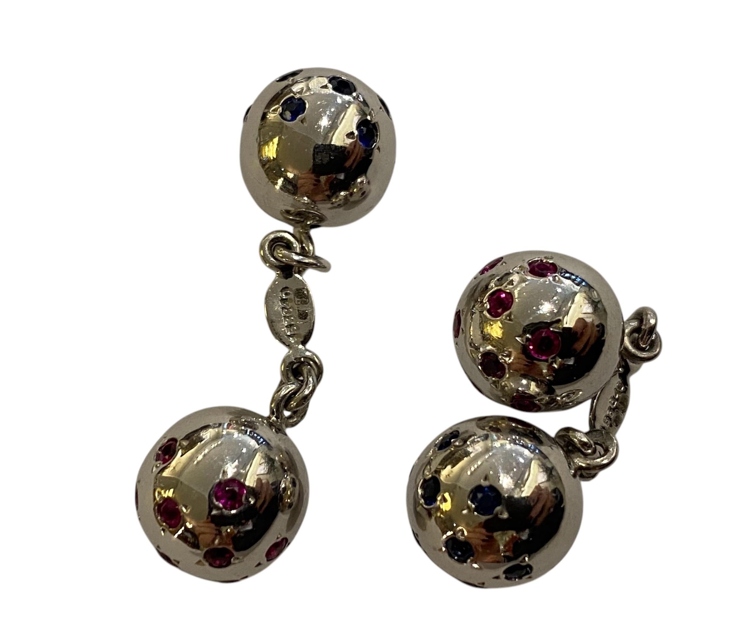 da uomo o donna Gemelli Chaumet in oro, rubini e zaffiri in vendita