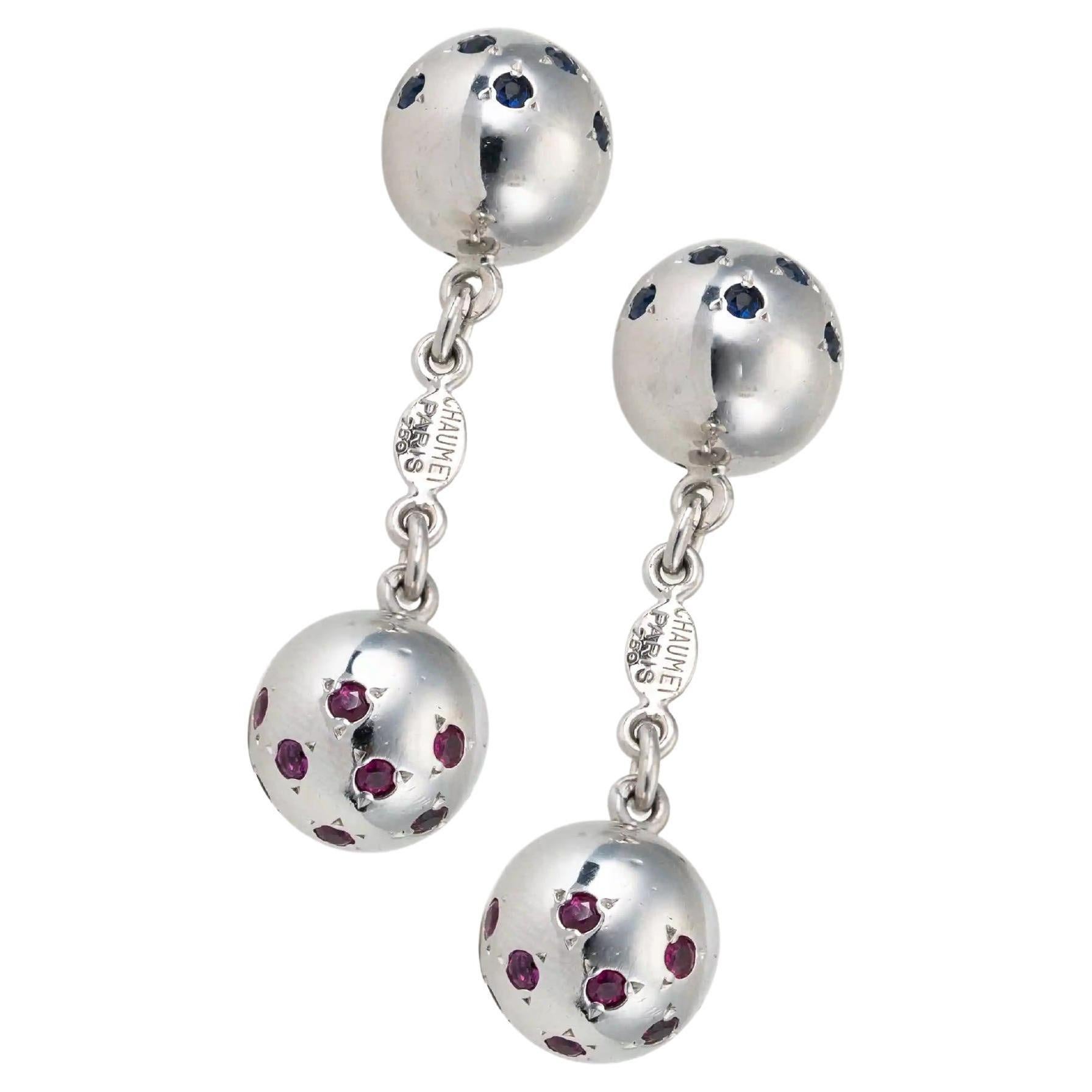 Chaumet Cufflinks in Gold, Rubies and Sapphires