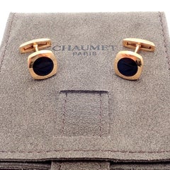 Chaumet Dandy Black Onyx Rose Gold Cufflinks
