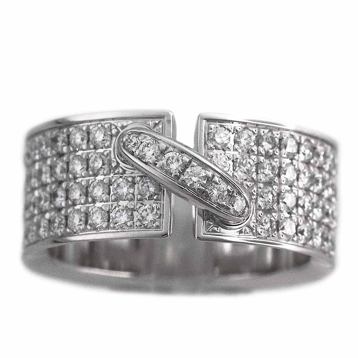 Brand:CHAUMET
Name:Liens Ring
Material:Diamond, 750 K18 WG white gold
Weight:9.8g（Approx)
Ring size(inch):British & Australian:K 1/2  /   US & Canada:5 1/2 /  French & Russian:50 /  German:15.9 /  Japanese:  10 /Swiss: