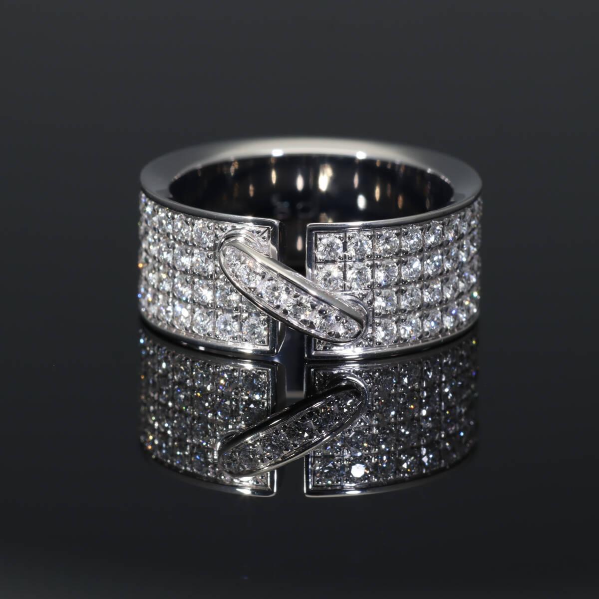 Chaumet Anello con diamante in oro bianco 18 carati US 5 1/4 in vendita 4