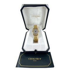Chaumet Diamond Paris Elysses 18 Karat Yellow Gold Ladies Watch, Circa 1990's