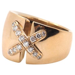 Chaumet Diamond Ring XL Double Lien Rose Gold 18 Karat