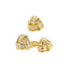Chaumet Diamond Yellow Gold Cufflinks