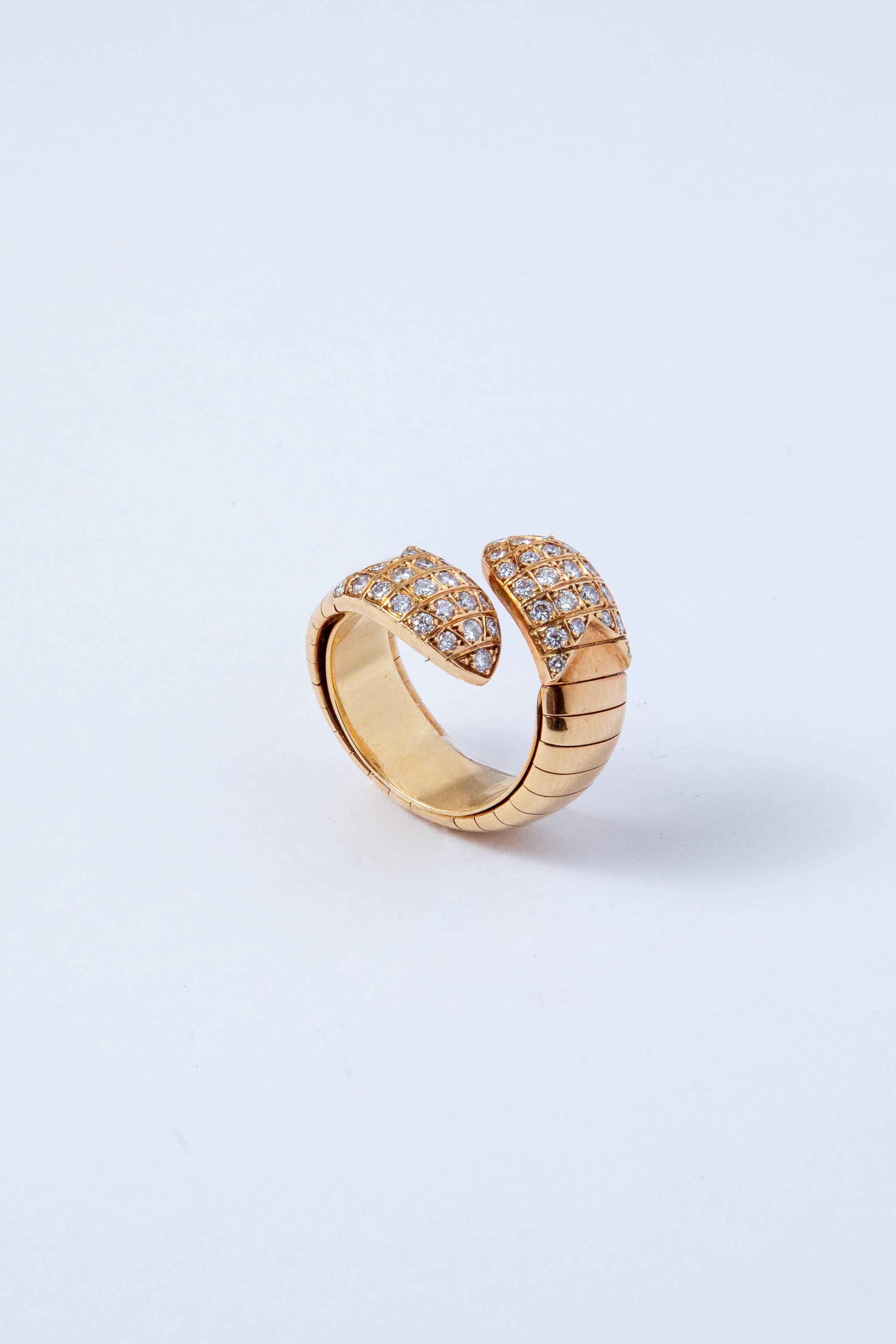 Chaumet Diamanten, Gelbgold-Armband und Ring-Set (Brillantschliff) im Angebot