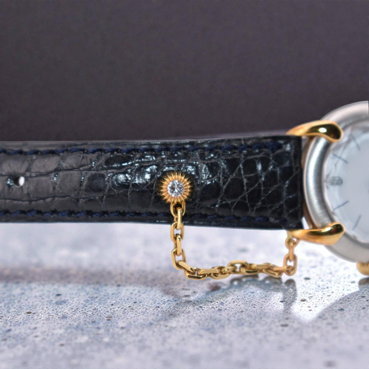 Chaumet Elysées Watch with Original Box - 18K Gold, Steel, Diamond, Leather en venta 5