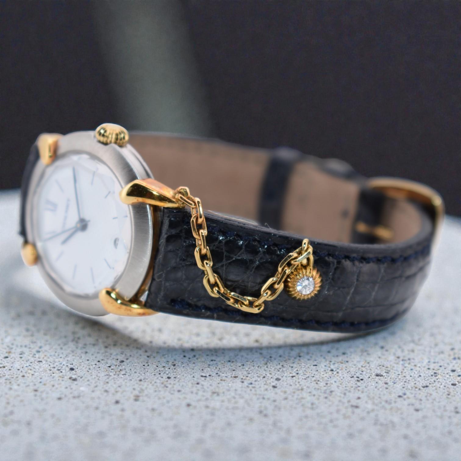 De las mujeres Chaumet Elysées Watch with Original Box - 18K Gold, Steel, Diamond, Leather en venta