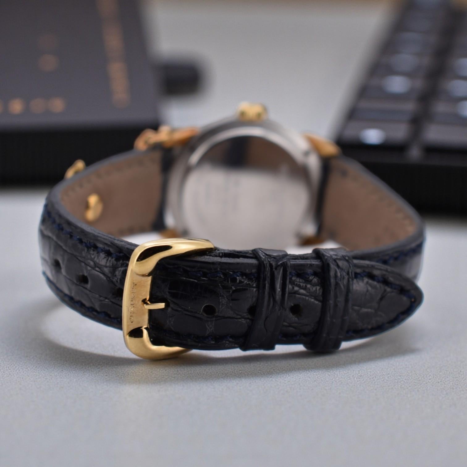 Chaumet Elysées Watch with Original Box - 18K Gold, Steel, Diamond, Leather en venta 2