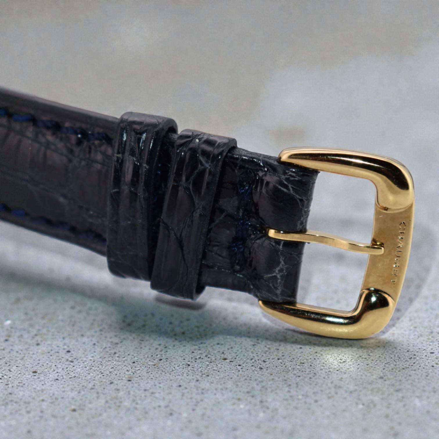 Chaumet Elysées Watch with Original Box - 18K Gold, Steel, Diamond, Leather en venta 4