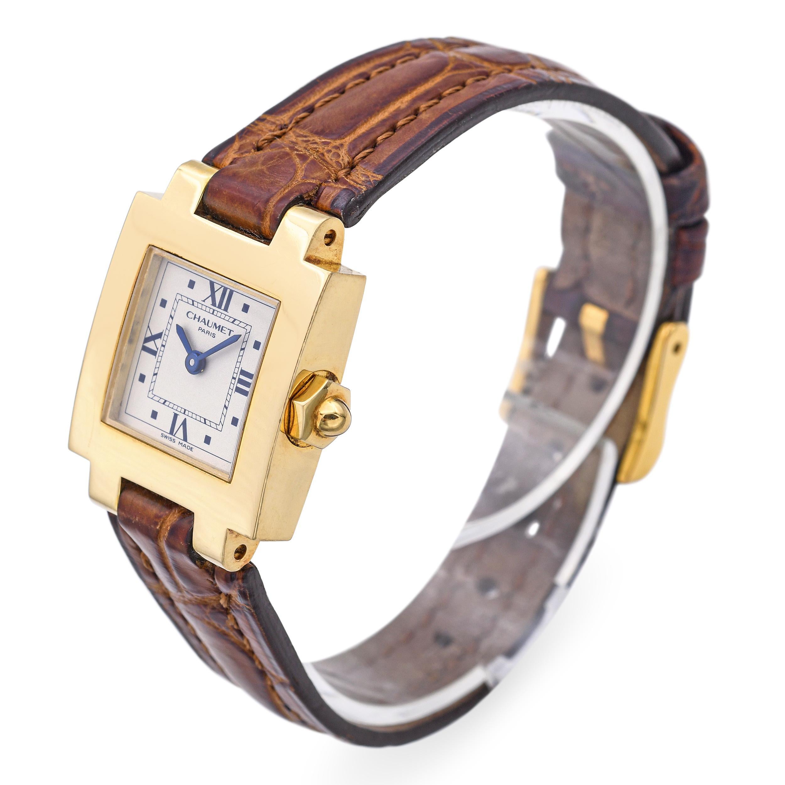 Montre Femme Chaumet Etanche Or Jaune 18k 11S0277 Bon état - En vente à New York, NY