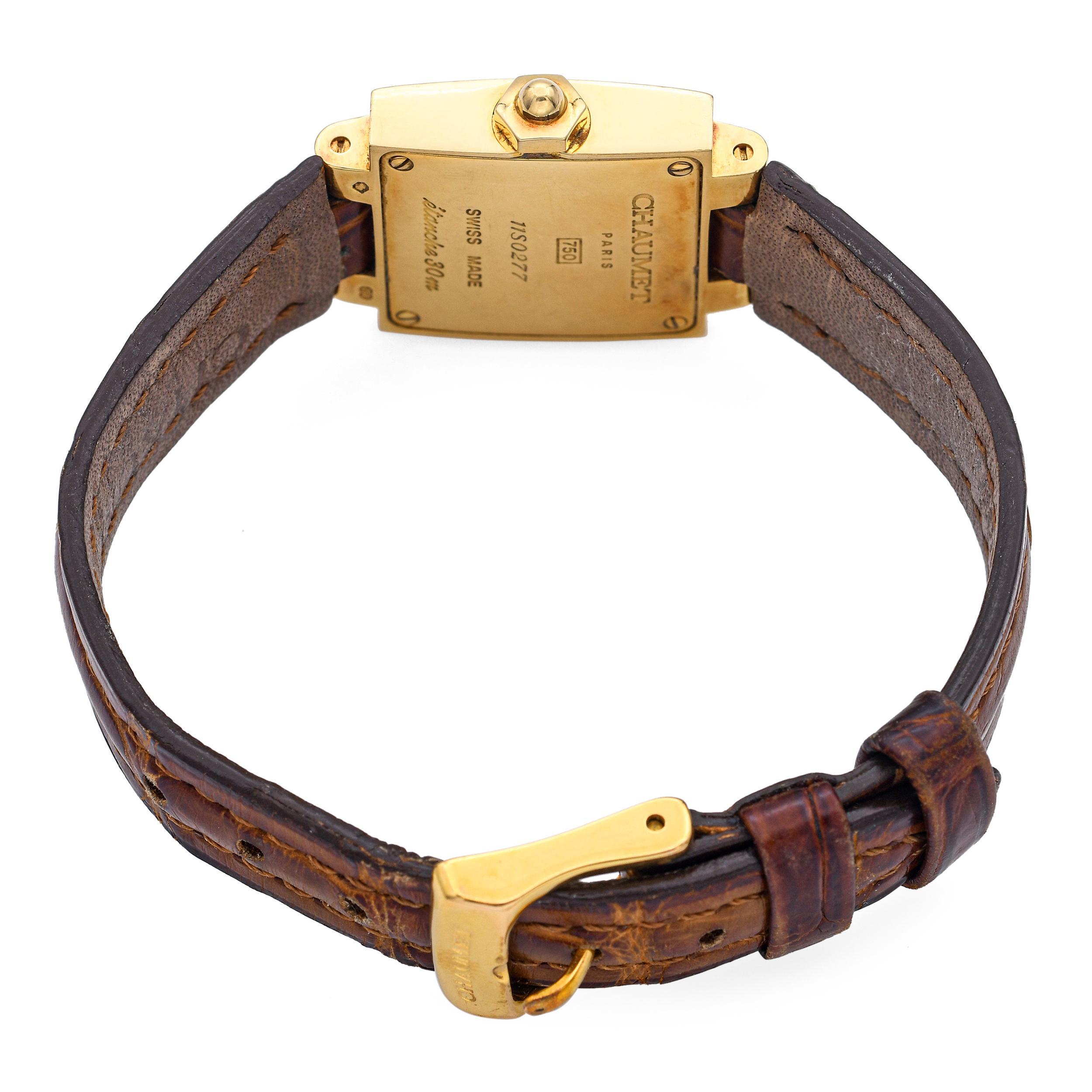 Montre Femme Chaumet Etanche Or Jaune 18k 11S0277 en vente 1