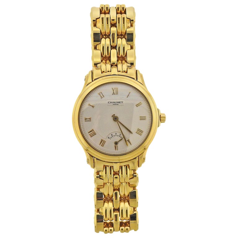 Chaumet Etanche Gold Automatic Power Reserve Watch For Sale at 1stDibs |  chaumet gold watch, gold automatic watch