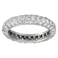 Vintage Chaumet eternity diamond band in white gold
