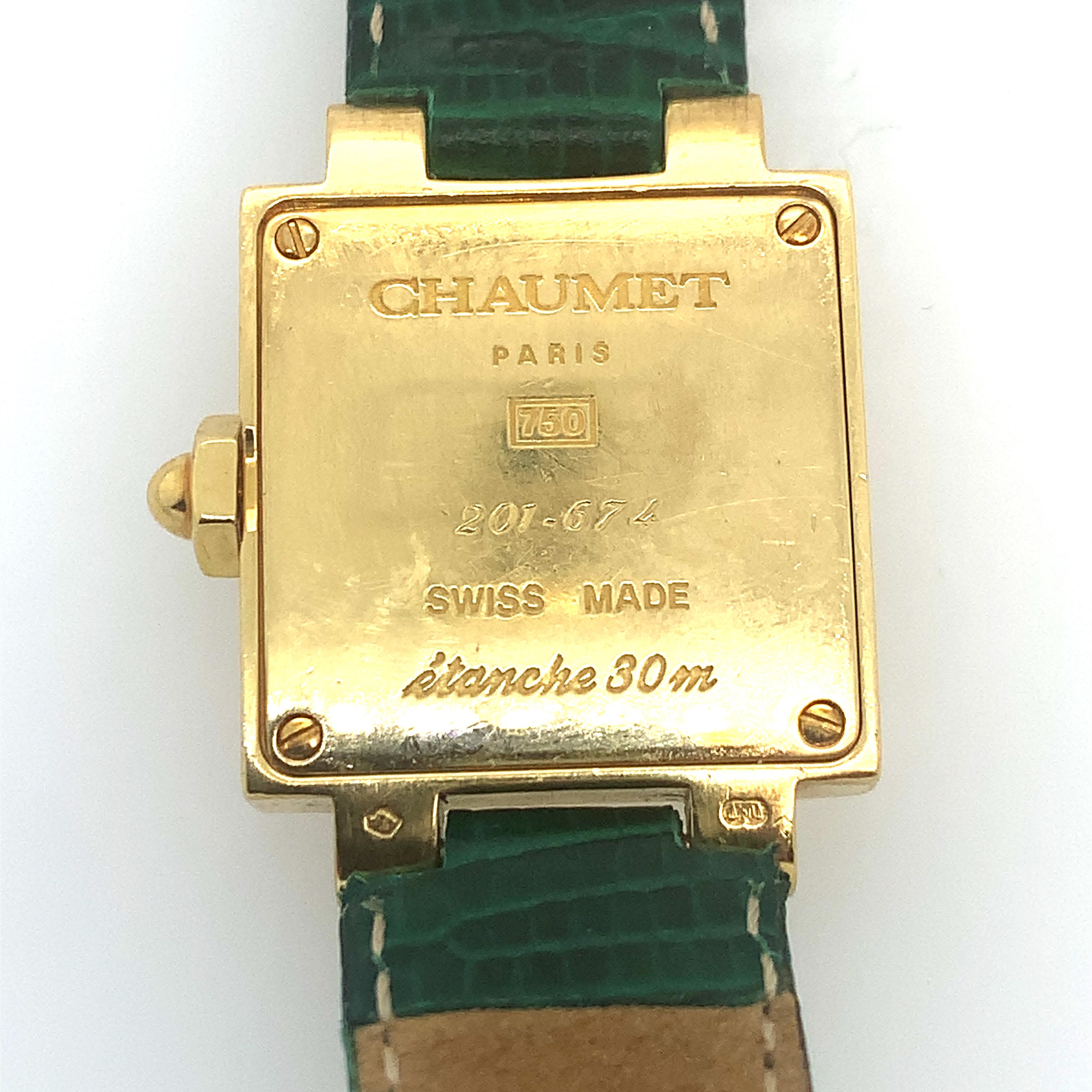 Chaumet Montre-bracelet Etonche en or jaune 18 carats et diamants  en vente 3