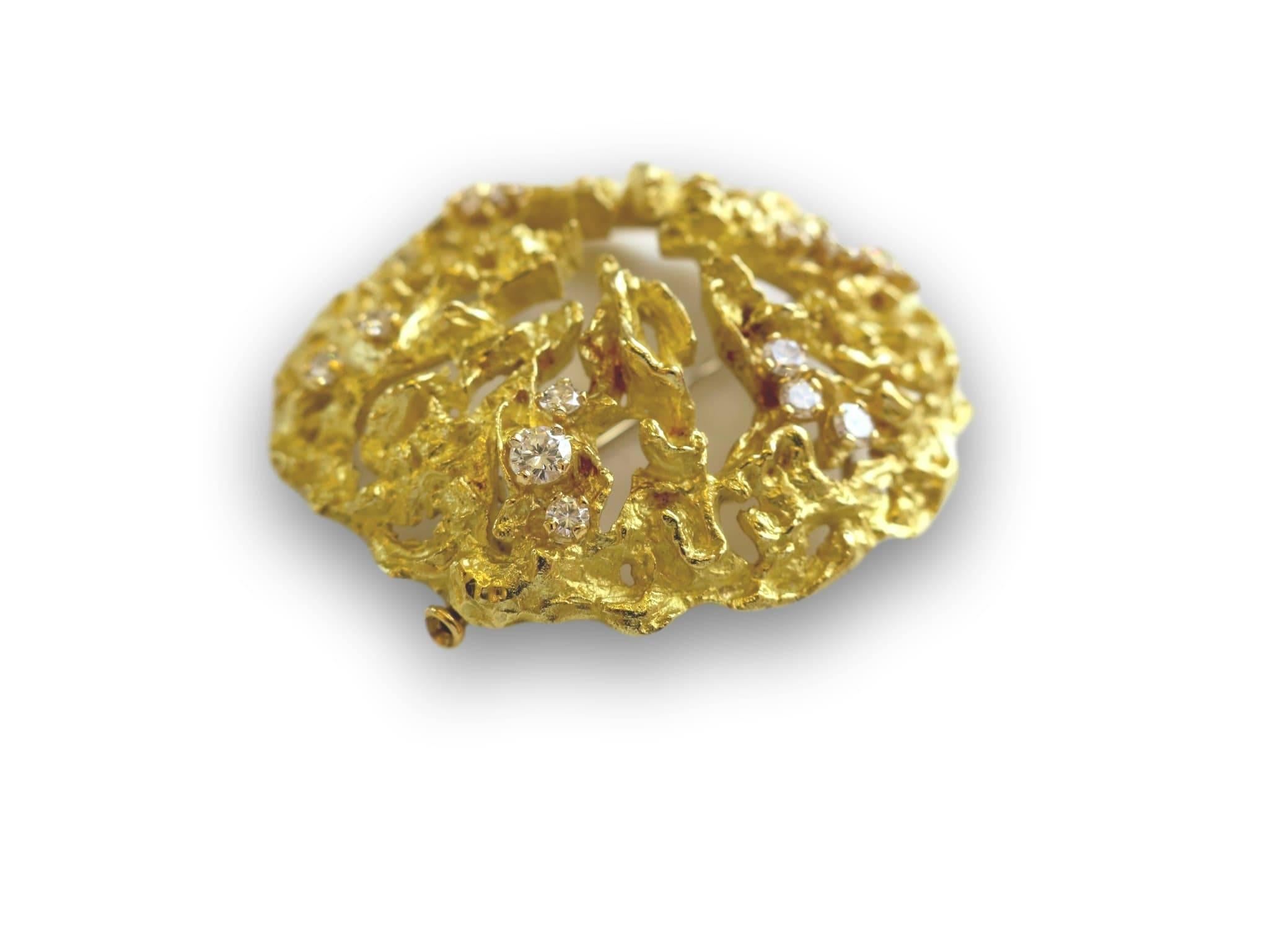 chaumet gold brooch